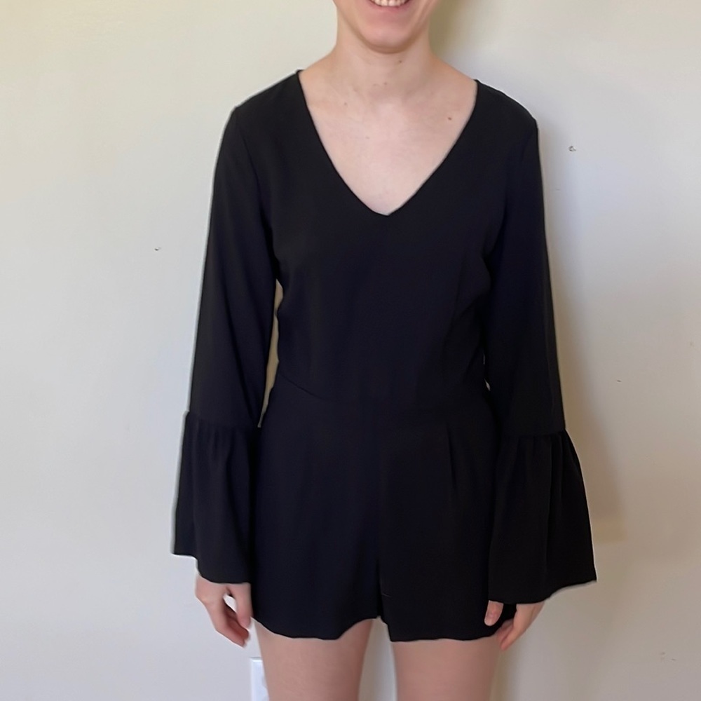 Massimo Fabbro Italy Black Romper V-Neck Size 0